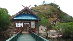 The wooden landing jetty at Loh Buaya, Rinca Island