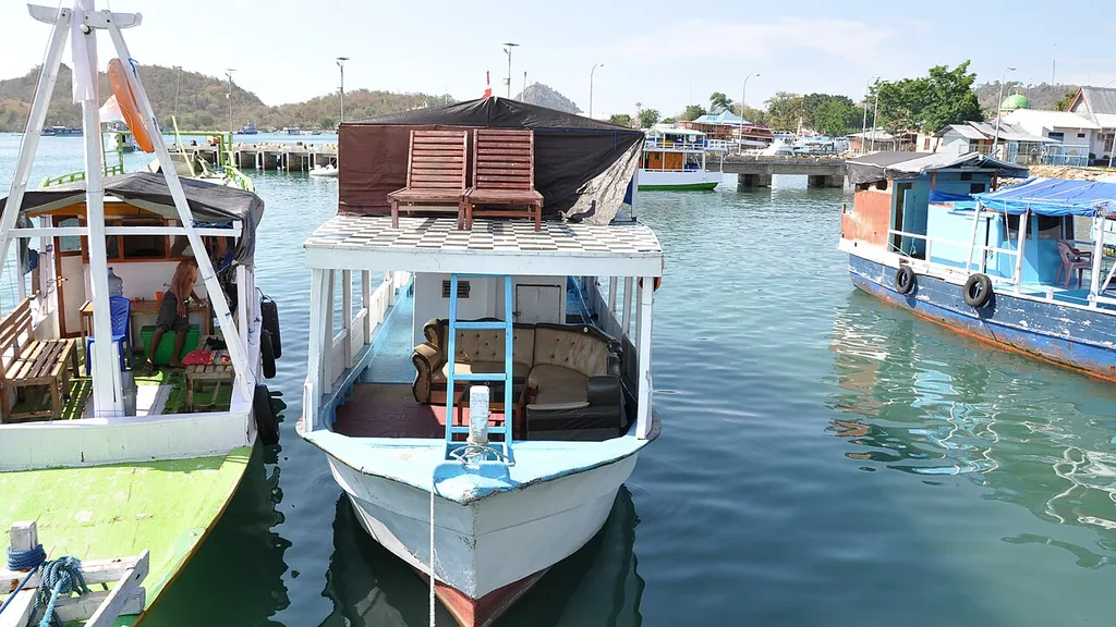 A typical day-trip tour boat used around Komodo National Park