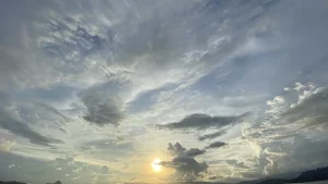 Calm water at dusk in Labuan Bajo, Flores